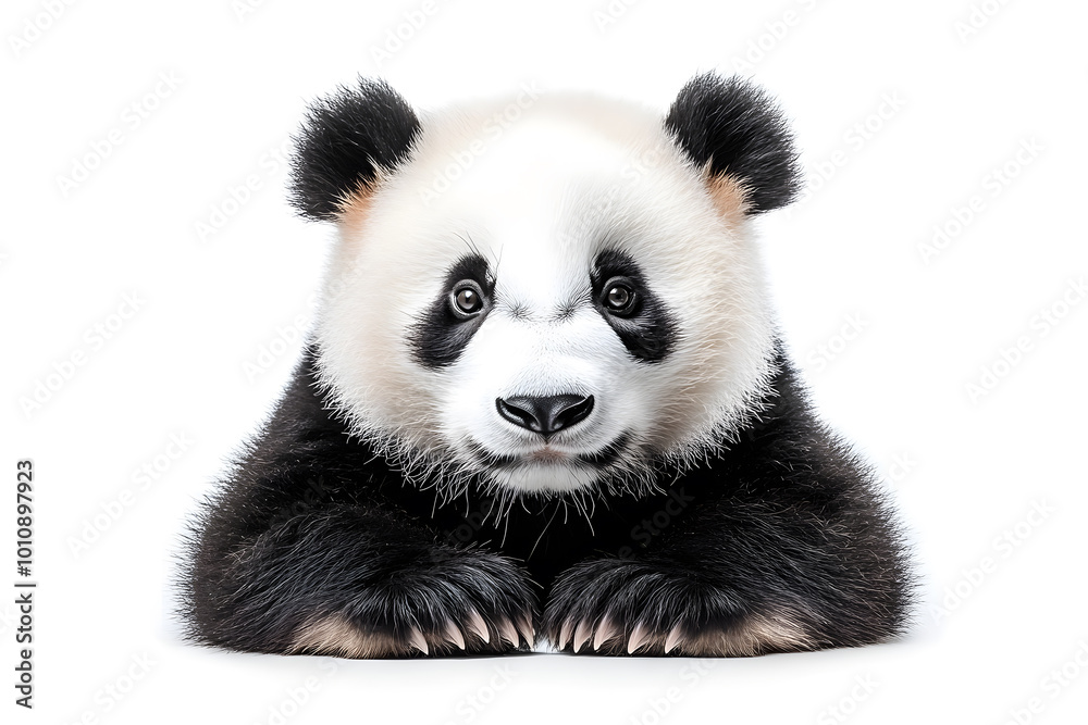 Fototapeta premium Cute panda isolated on white background