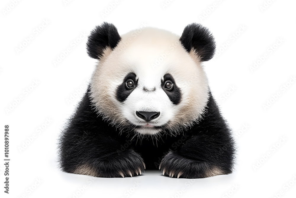 Cute panda isolated on white background Cute panda isolated on white background