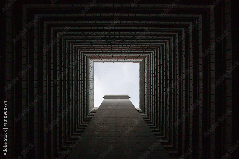 Φωτογραφία Hong Kong, China - Landscape of buildings against the sky taken from directly be