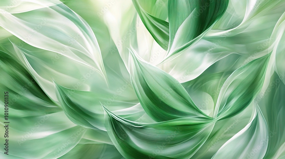 Elegant Green Leaf Patterns for Tranquil Spaces