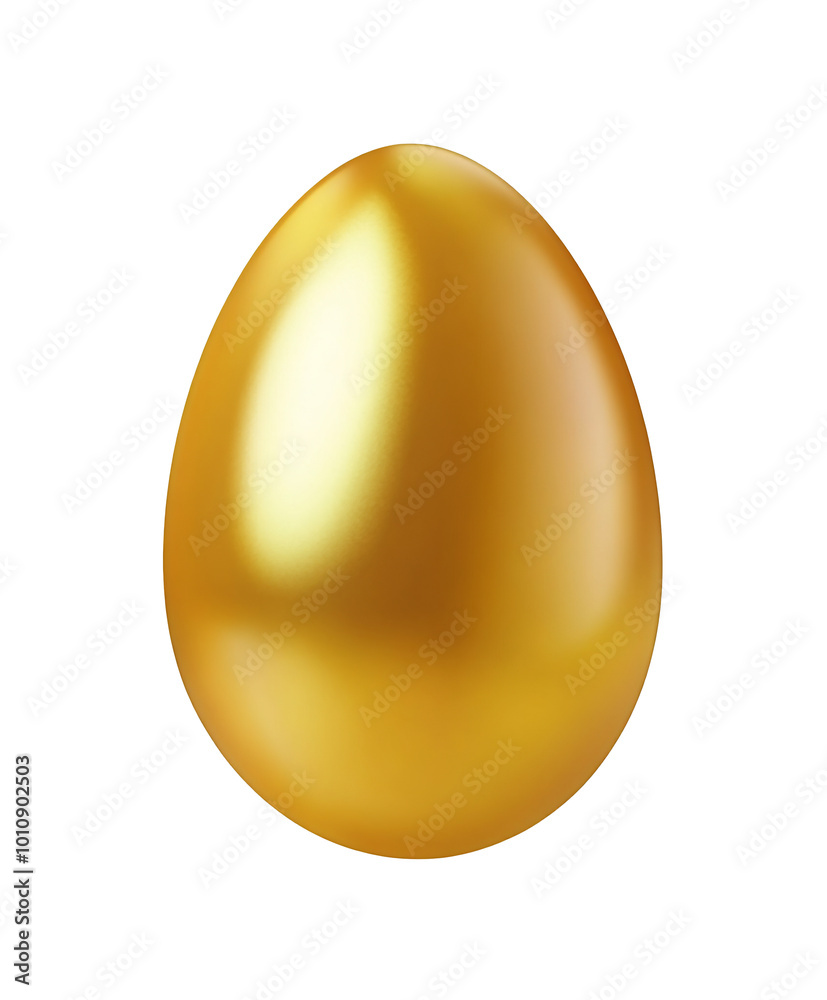 A shiny golden egg with a smooth surface and reflective finish. A shiny golden egg with a smooth surface and reflective finish.