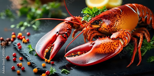 Steamed red lobster commercial advertising photo photo