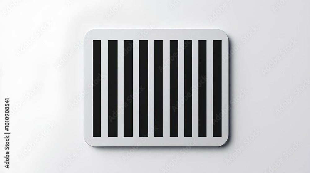 Barcode icon sticker, white background Barcode icon sticker, white background