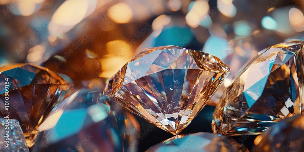 Detailed view of a banner made of diamond gemstone material. Detailed view of a banner made of diamond gemstone material.