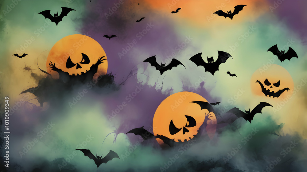 Rough, gritty texture background. Halloween theme, dark and moody colors like orange, black, dark purple, and green. Cracks, scratches, and patches, for graphic design. skeletons, bats, ghost, pumpkin Rough, gritty texture background. Halloween theme, dark and moody colors like orange, black, dark purple, and green. Cracks, scratches, and patches, for graphic design. skeletons, bats, ghost, pumpkin