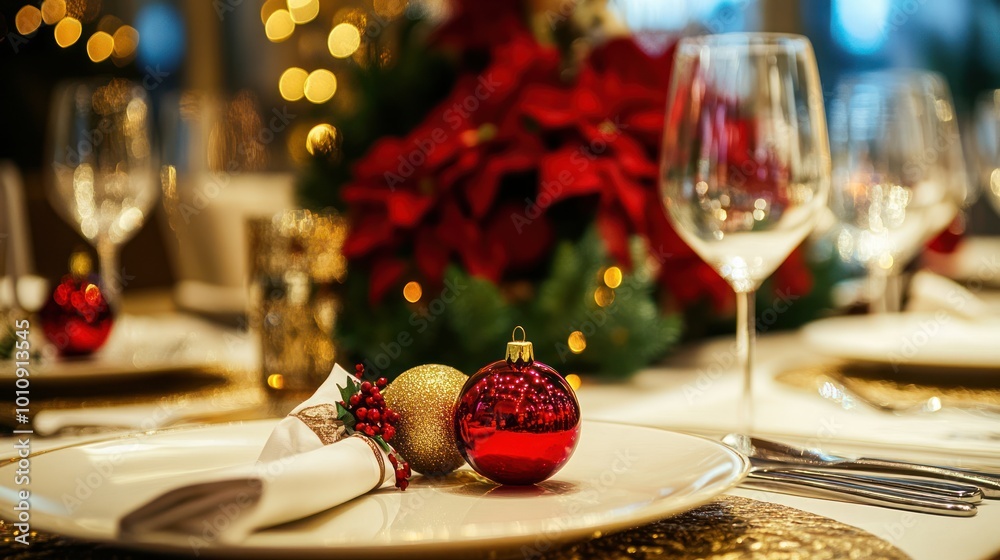 Festive Christmas Table Setting Festive Christmas Table Setting