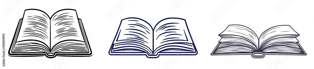 three open books displaying pages for education and knowledge transparent background three open books displaying pages for education and knowledge transparent background