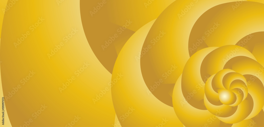 Abstract yellow spiral background. Radiant overlapping swirl shapes for vibrant and modern decorative design. Abstract yellow spiral background. Radiant overlapping swirl shapes for vibrant and modern decorative design.