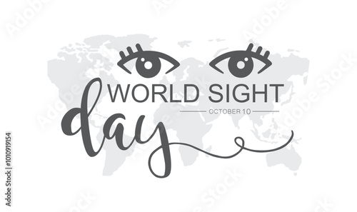 World Sight Day, October 11 - icon, vector.