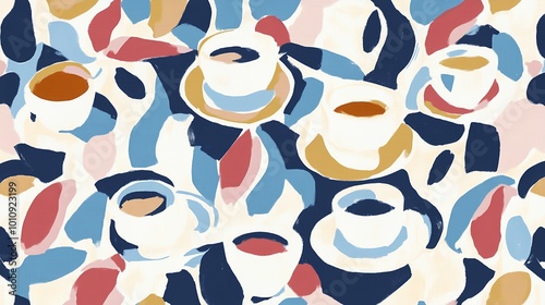 おしゃれなコーヒーカップのパターン