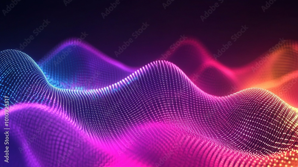 Abstract Waves of Colorful Light and Texture Abstract Waves of Colorful Light and Texture