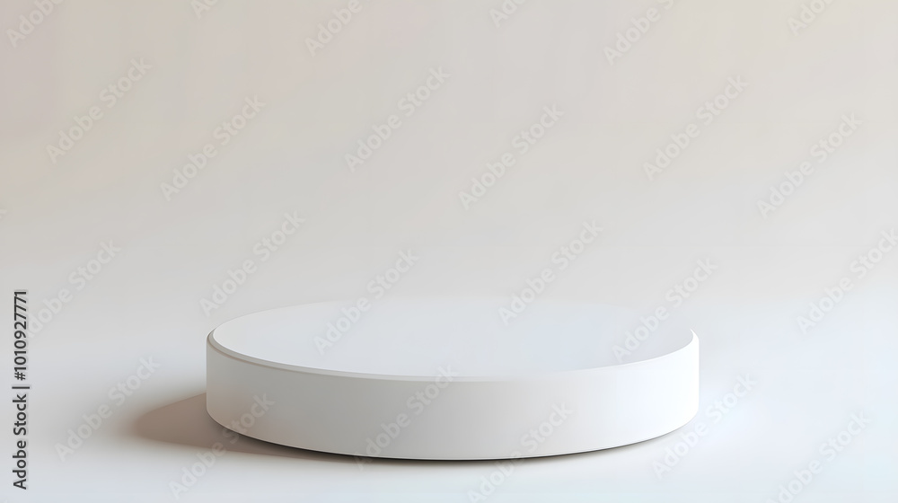3d simple white round podium isolated on white background. Stage for product presentation mock up. 3d simple white round podium isolated on white background. Stage for product presentation mock up.