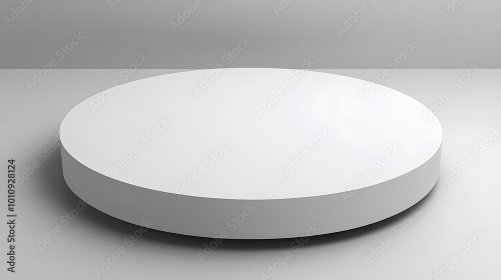 3d simple white round podium isolated on white background. Stage for product presentation mock up. 3d simple white round podium isolated on white background. Stage for product presentation mock up.