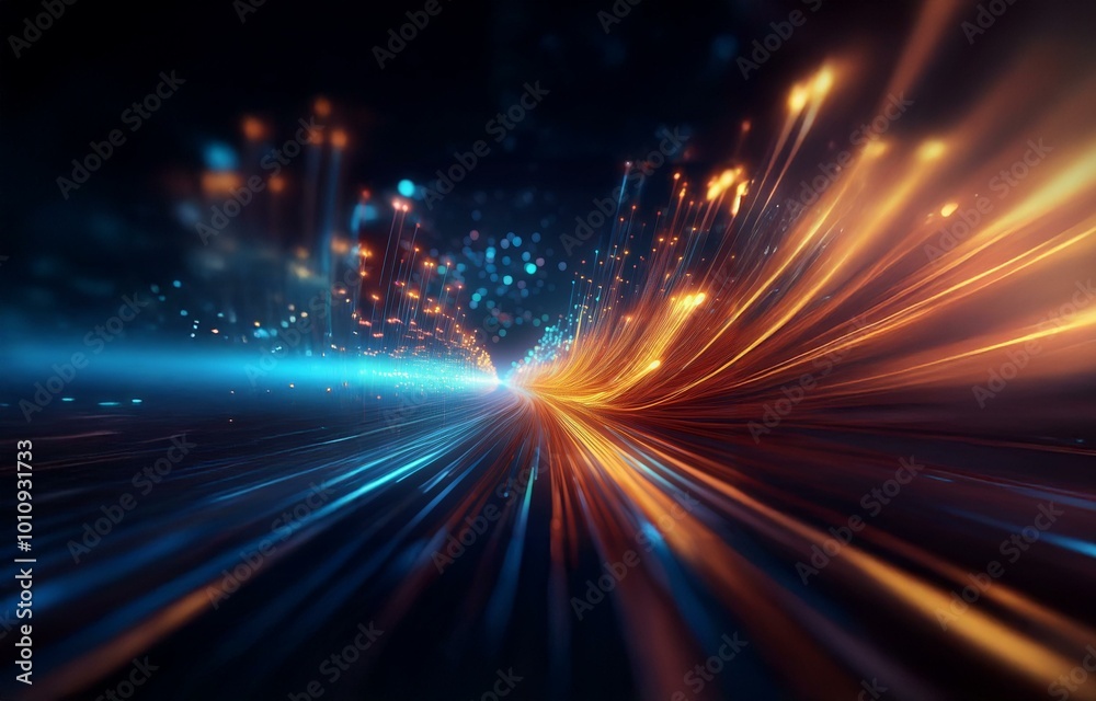 Abstract background with colorful lights, streaks, and bokeh. Abstract background with colorful lights, streaks, and bokeh.