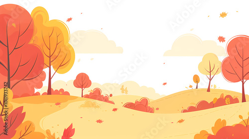 autumn landscape illustration