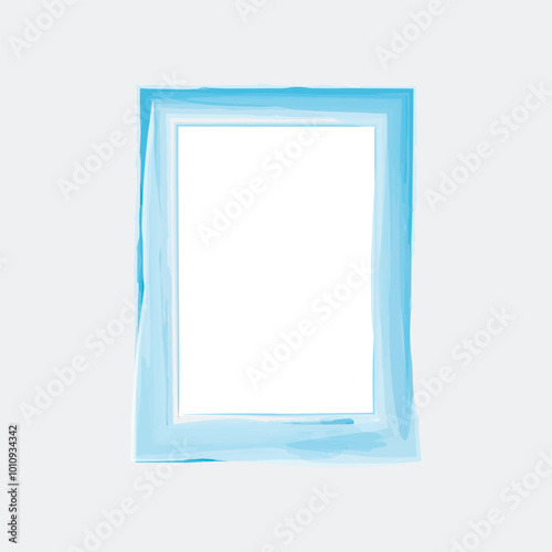 Modern Decorative Brush Stroke Frame Design With Watercolor