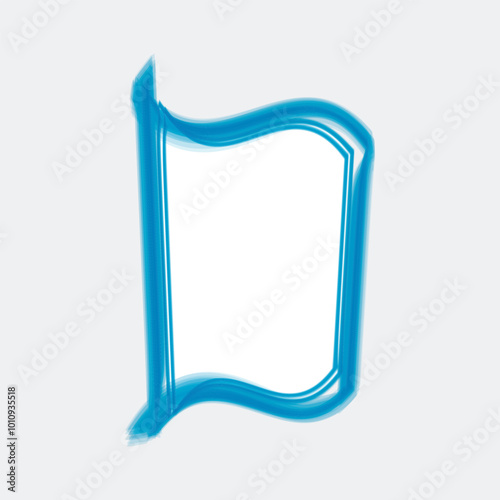 Modern Decorative Brush Stroke Frame Design With Watercolor