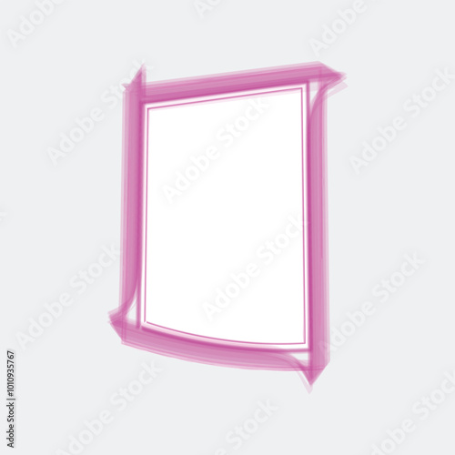 Modern Decorative Brush Stroke Frame Design With Watercolor