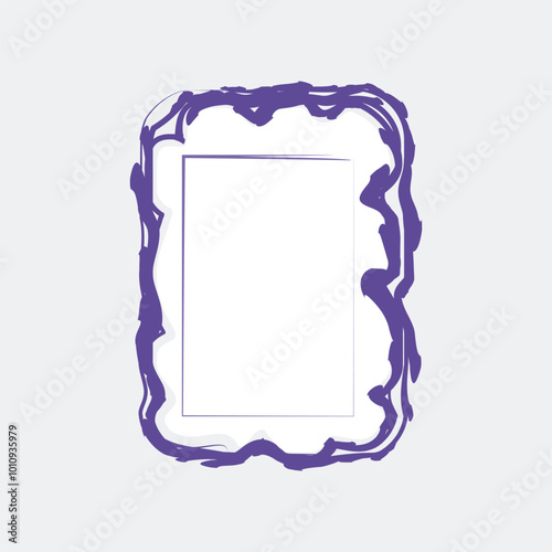 Modern Decorative Brush Stroke Frame Design With Watercolor