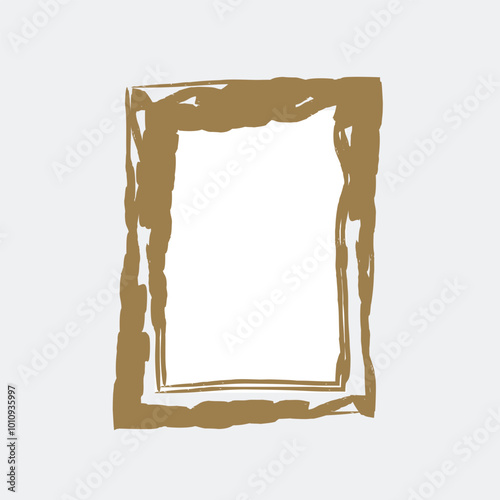 Modern Decorative Brush Stroke Frame Design With Watercolor