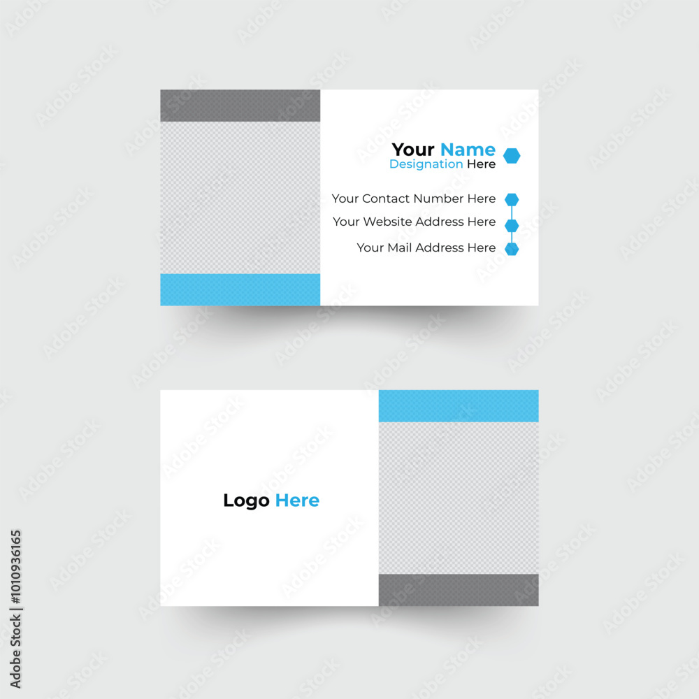 Fototapeta premium Business card design template, Creative and modern business card template 