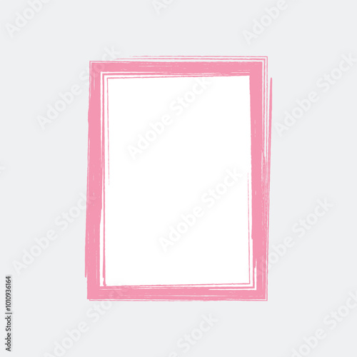Modern Decorative Brush Stroke Frame Design With Watercolor