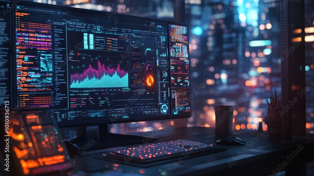 Detailed Financial Analytics Dashboard Displaying Stock Market Data for Business Investment Research Detailed Financial Analytics Dashboard Displaying Stock Market Data for Business Investment Research