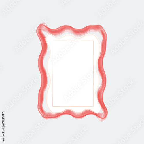 Modern Decorative Brush Stroke Frame Design With Watercolor