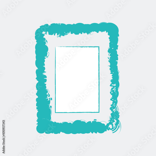 Modern Decorative Brush Stroke Frame Design With Watercolor