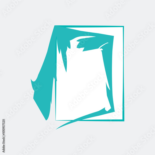 Modern Decorative Brush Stroke Frame Design With Watercolor
