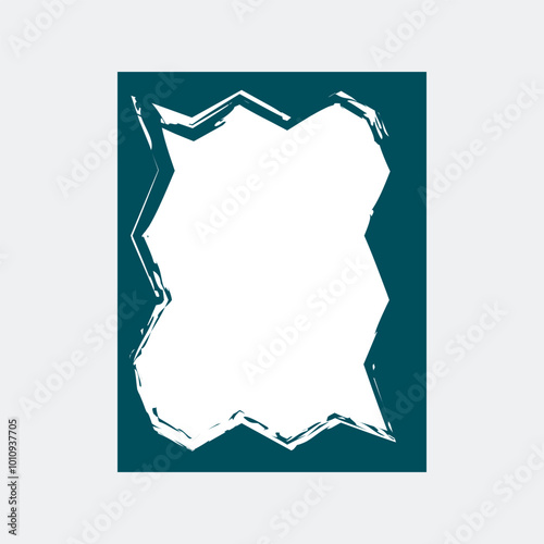 Modern Decorative Brush Stroke Frame Design With Watercolor