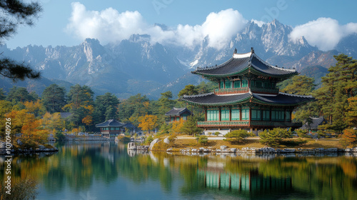 Traditional Korean Architecture in Seoraksan National Park