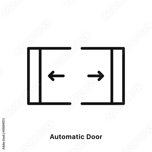 Automatic Open Close Door Vector Icon Design for Smart Homes and Accessibility Solutions