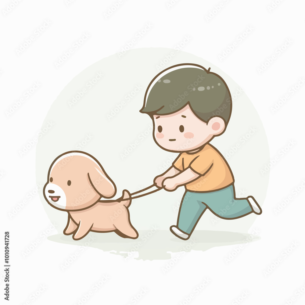 child and dog