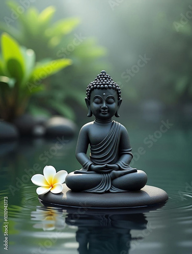 buddha in lotus position