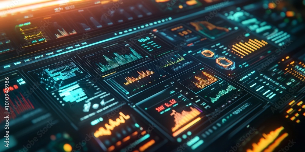Detailed Financial Analytics Dashboard Displaying Stock Market Data for Business Investment Research Detailed Financial Analytics Dashboard Displaying Stock Market Data for Business Investment Research