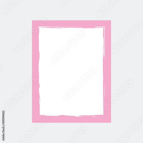 Modern Decorative Brush Stroke Frame Design With Watercolor