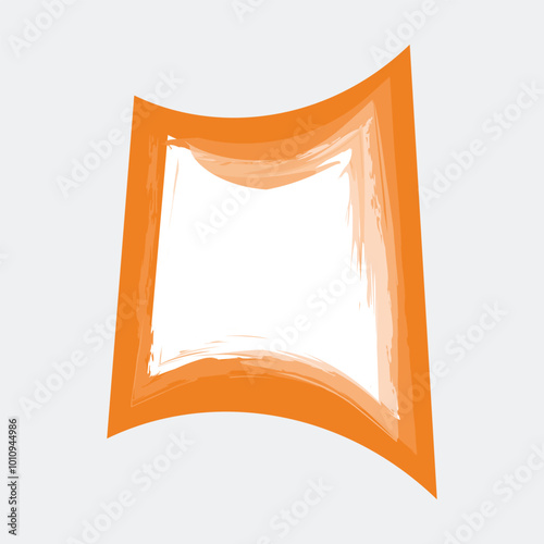 Modern Decorative Brush Stroke Frame Design With Watercolor