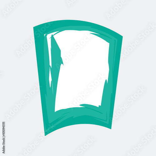 Modern Decorative Brush Stroke Frame Design With Watercolor