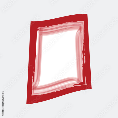 Modern Decorative Brush Stroke Frame Design With Watercolor