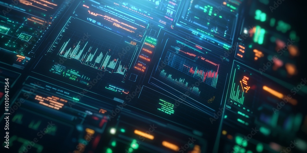 Detailed Financial Analytics Dashboard Displaying Stock Market Data for Business Investment Research Detailed Financial Analytics Dashboard Displaying Stock Market Data for Business Investment Research
