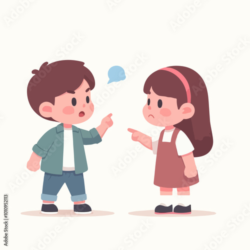 boy and girl arguing
