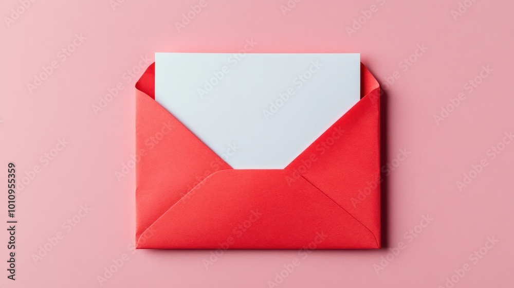 Red Envelope with White Paper Red Envelope with White Paper