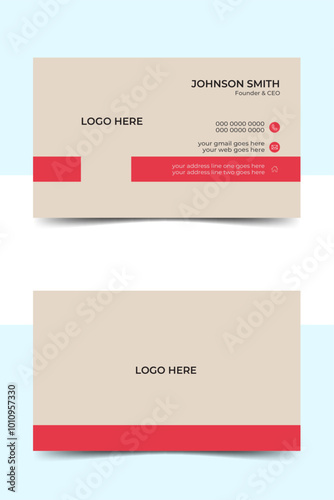 creative modern name card and business card,professional business card design with image holder,Clean professional business card template,Double-sided creative business card vector design template