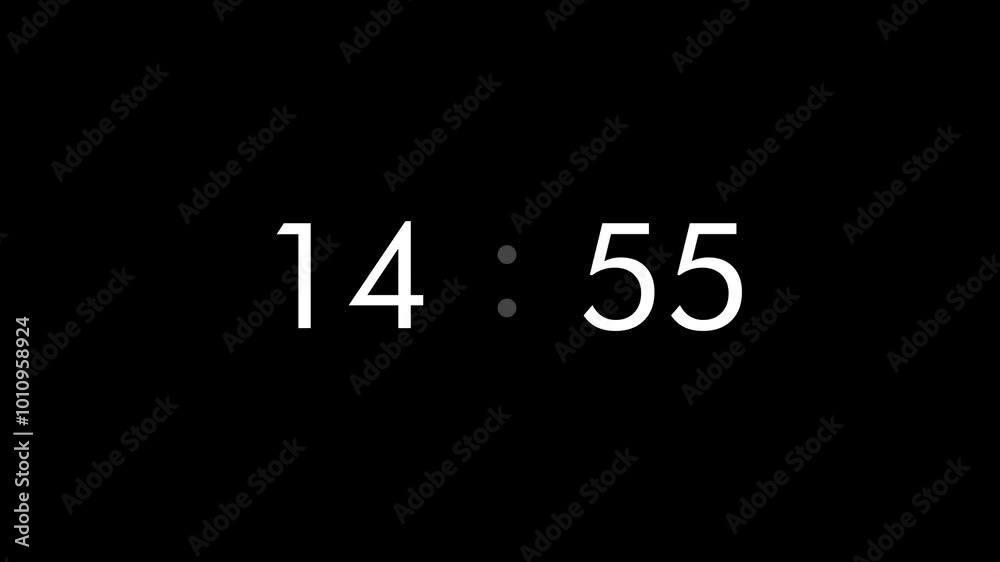 15 Minutes Animation Countdown Timer. Countdown 15 Minutes Animation. 4K Resolution