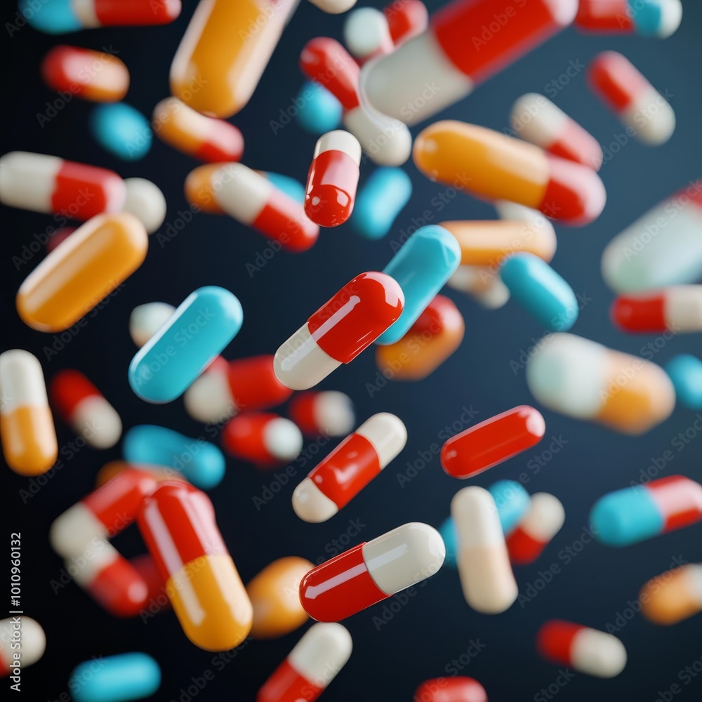 Antibiotic-resistant bacteria, healthcare challenge, 3D rendering Antibiotic-resistant bacteria, healthcare challenge, 3D rendering