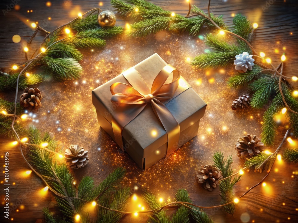 Illuminate the holidays with our Magical Christmas Gift Box, adorned with sparkling lights. Ideal for festive surprises Illuminate the holidays with our Magical Christmas Gift Box, adorned with sparkling lights. Ideal for festive surprises
