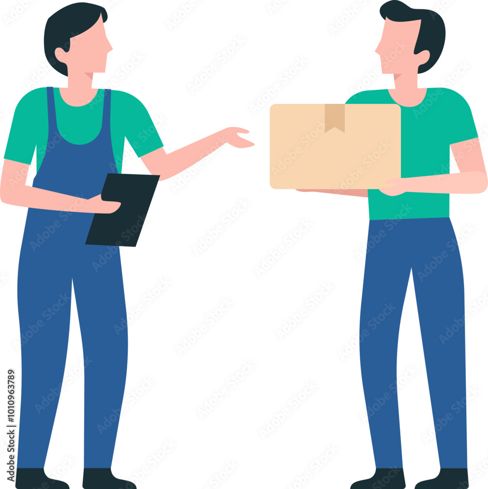 Logistics workers are checking goods. Logistics workers are checking goods.