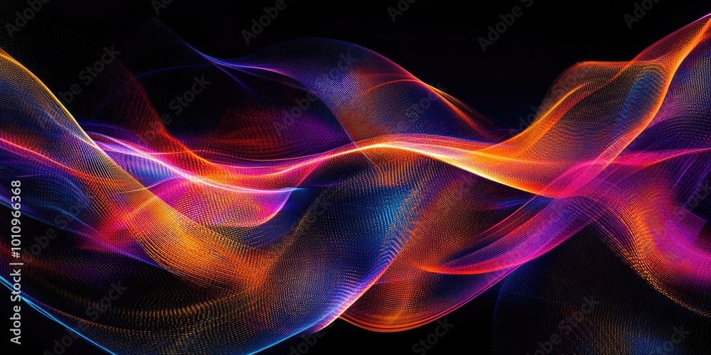 Obraz premium Colorful Light Wave Close Up