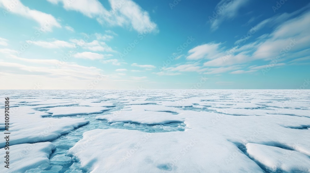 Microbial life in Arctic ice, prokaryotic survival in cold, 3D rendering Microbial life in Arctic ice, prokaryotic survival in cold, 3D rendering